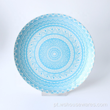 Louça de cerâmica definido de boa qualidade placa de impressão de almofada